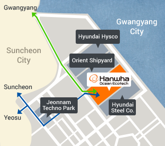 Location Map image (For more explanation, please refer to 'Company Info.' and 'Traffic Report' in the following.)